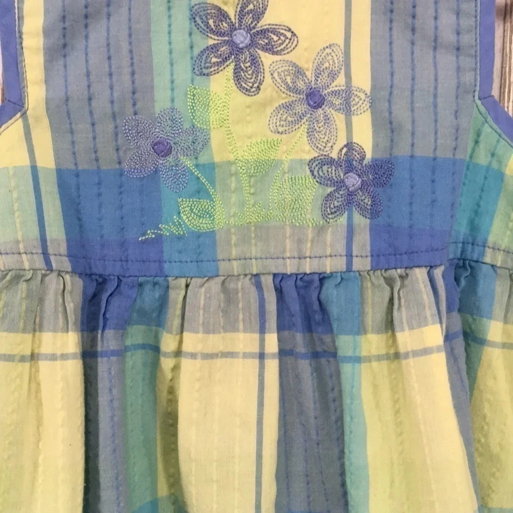 Carter’s 2T Blue & Yellow Plaid Summer Dress